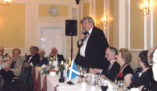 The Mayor of Bournemouth at our Burns Night, 2013