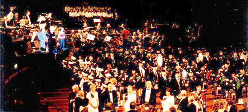 The team at The Albert Hall in 2002 at a Scottish Tattoo