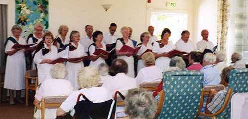 The choir performing