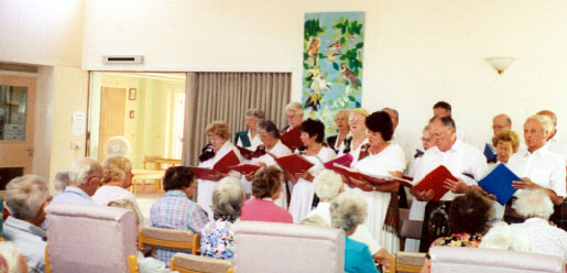 The choir performing