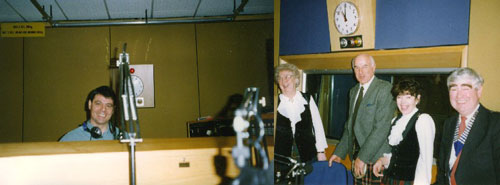 At Radio Solent in 1998 with Nick Girdler
